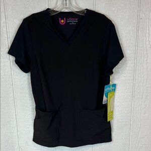 NEW Urbane Contemporary Fit Black Scrub Top